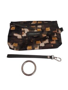 Longchamp Nylon Le Pilage Abstract Brush Stroke Pouch Wristlet